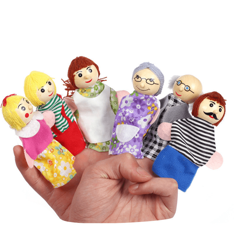 Weihnachten 7 Arten Familien-Fingerpuppen-Set, weiche Stoffpuppe für Kinder, Geschenk für Kinder, Plüschtiere