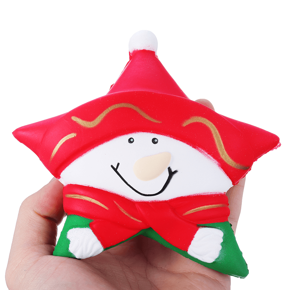 Squishy Snowman Stars Christmas Gift 12.5CM Decoration with Packaging Collection