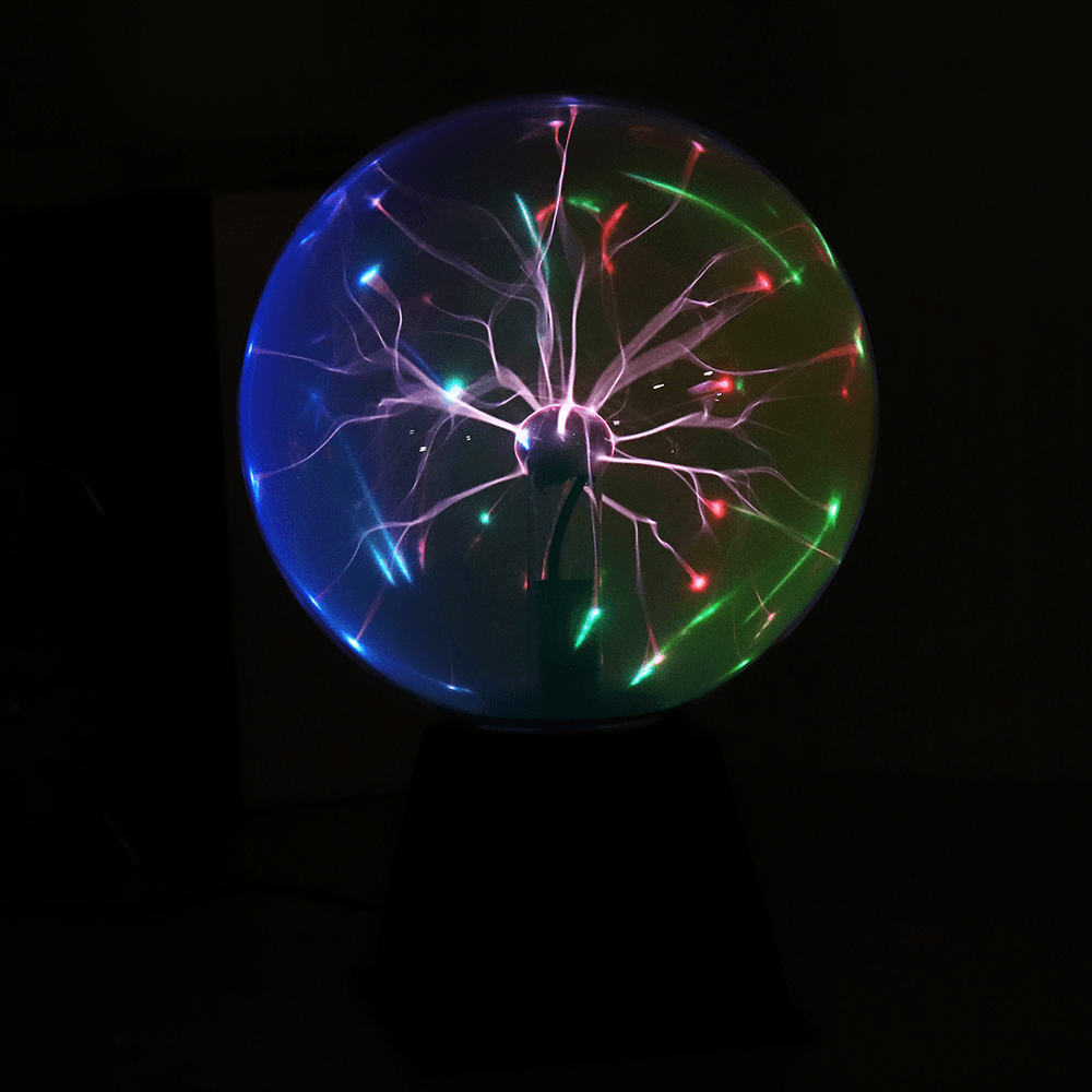 8 Zoll Mischung Farblicht Plasma Ball Elektrostatische sprachgesteuerte Schreibtischlampe Magic Light