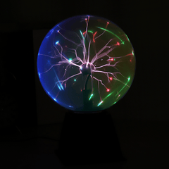 8 Zoll Mischung Farblicht Plasma Ball Elektrostatische sprachgesteuerte Schreibtischlampe Magic Light