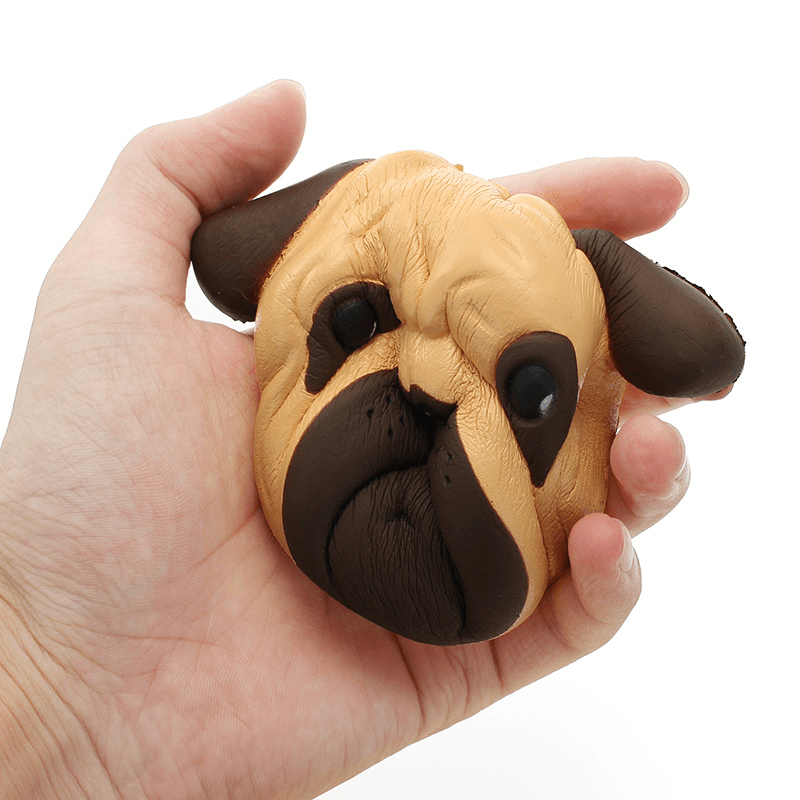 Squishyshop Dog Puppy Face Bread Squishy 11Cm Slow Rising with Packaging Collection Gift Decor Toy