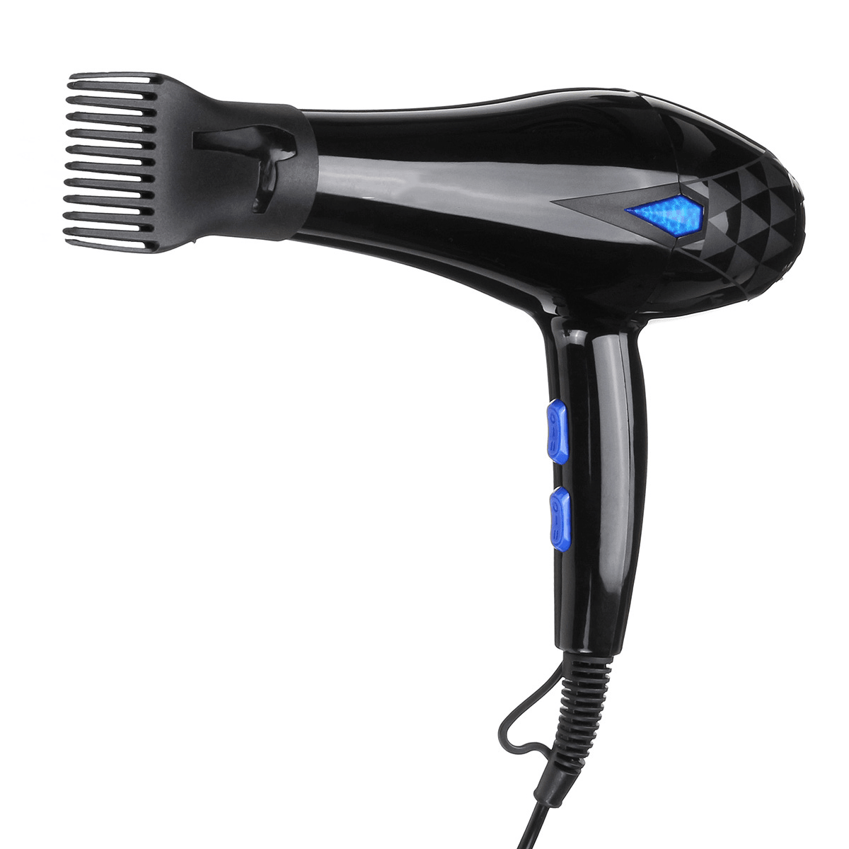 2200W 220V Hair Dryer with Accessories Black Purple 3 Temperature Wind Gear Adjustment Hair Salon for Home Tools