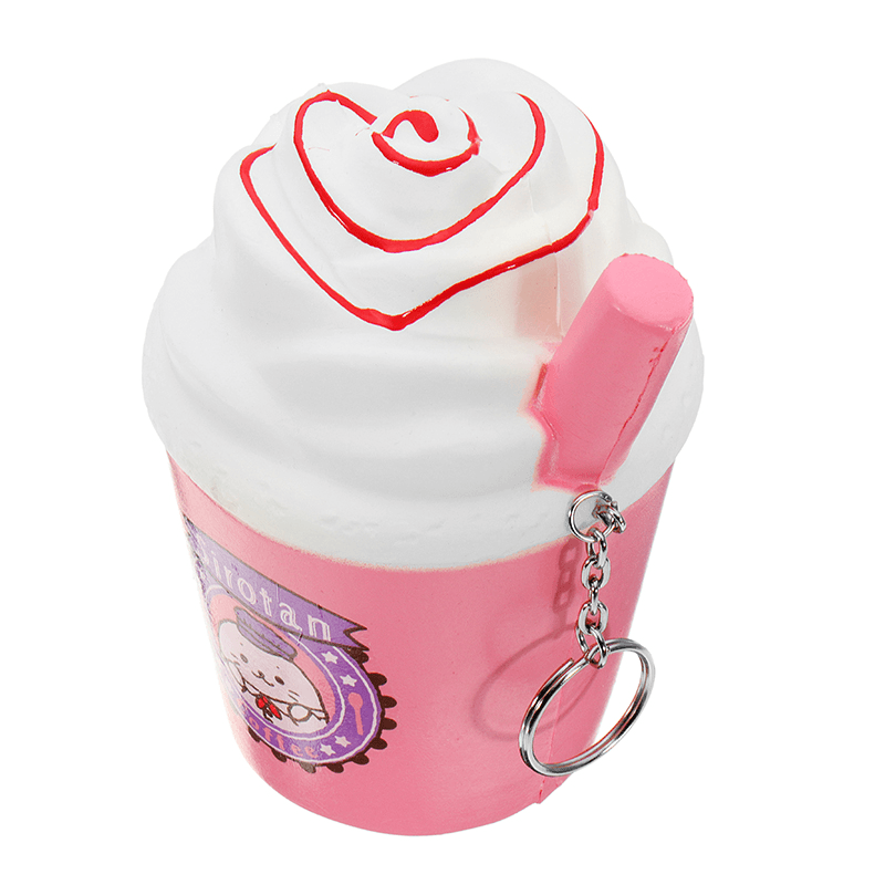 Eis-Teetasse, Squishy Kawaii Quetschspielzeug, 10 cm, süß, langsam aufsteigend, für Mädchen