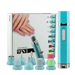 9 in 1 Electric Manicure and Pedicure Set, Electric Nail File Sharper Trimmer Manicure Drill Cuticle Nail Art Set