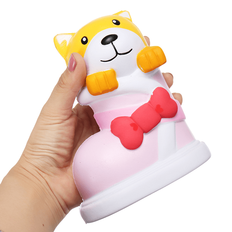 Squishyshop Puppy in Boots Jumbo Dog Shoes Squishy Slow Rising with Packaging Collection Gift Decor