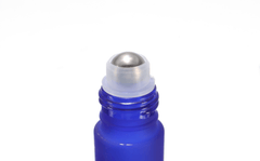 5PCS 10Ml 1/3Oz Cobalt BLUE ROLL on GLASS BOTTLE ESSENTIAL OIL Roller Ball