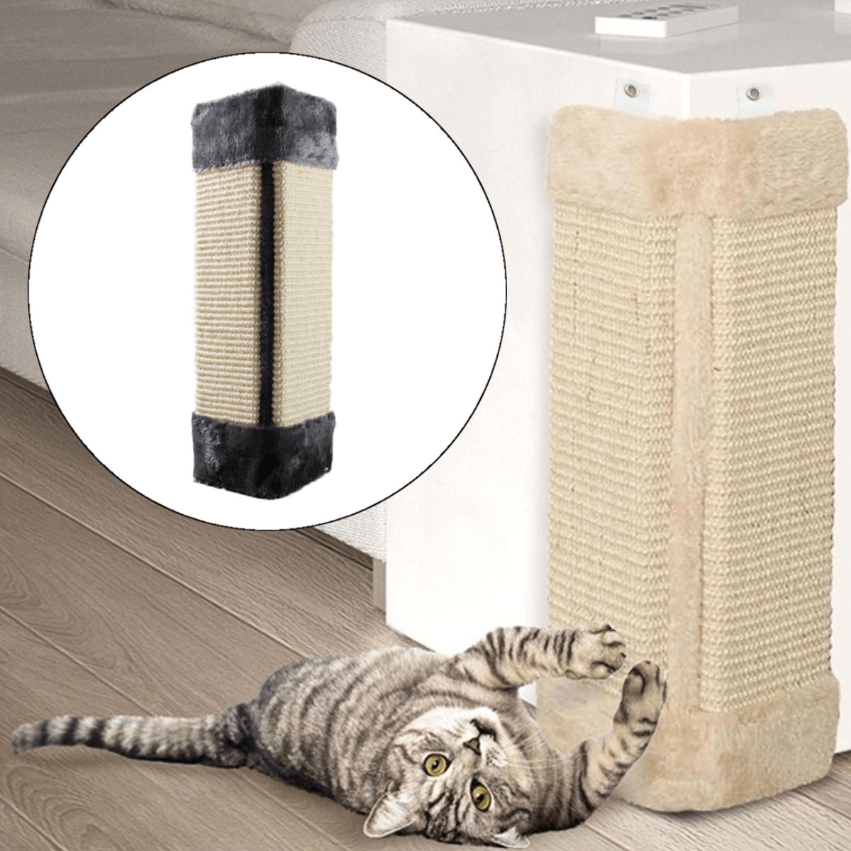 19'' Cat Wall Corner Hanging Scratching Board Mat Post Pet Toys Supplies