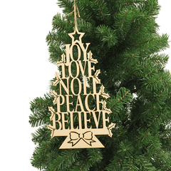 Christmas Party Home Decoration English Alphabet Tree Hanging Ornament Toys for Kids Children Gift