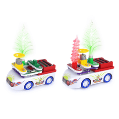 16 Pcs STEAM Electronic Automatic Obstacle Avoidance Car DIY Assemble Building Blocks Physics Circuit Experimental Education Toy