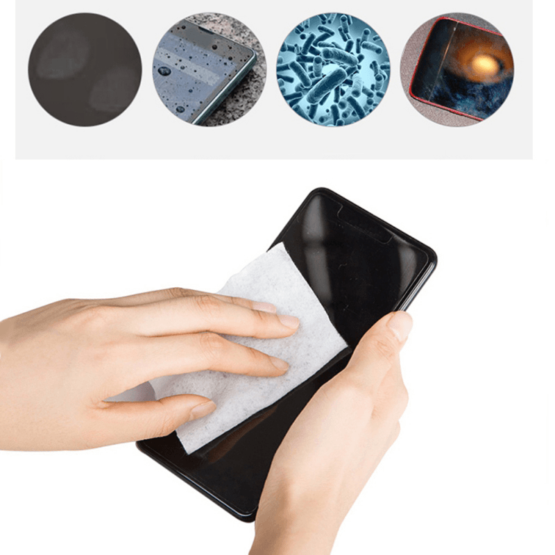 88Pcs Phone Screen Sterilization Sterilize 75% Alcohol Wet Wipes Efficient Sterilization Car Multifunctional Disposable Unscented Cleaning Wipes Non-Woven Fabric