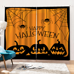 132 * 160 cm Verdunkelungsvorhänge, Halloween-bedruckte Vorhänge für Wohnzimmer, Festival-Dekoration