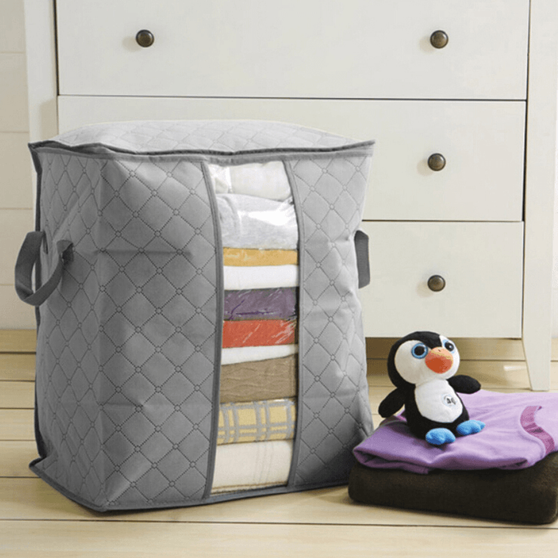 Woven Bamboo Charcoal Moisture-Proof Quilt Bag Creative Homeware Toys Clothing Storage Bag Storage Bag Moving Bag