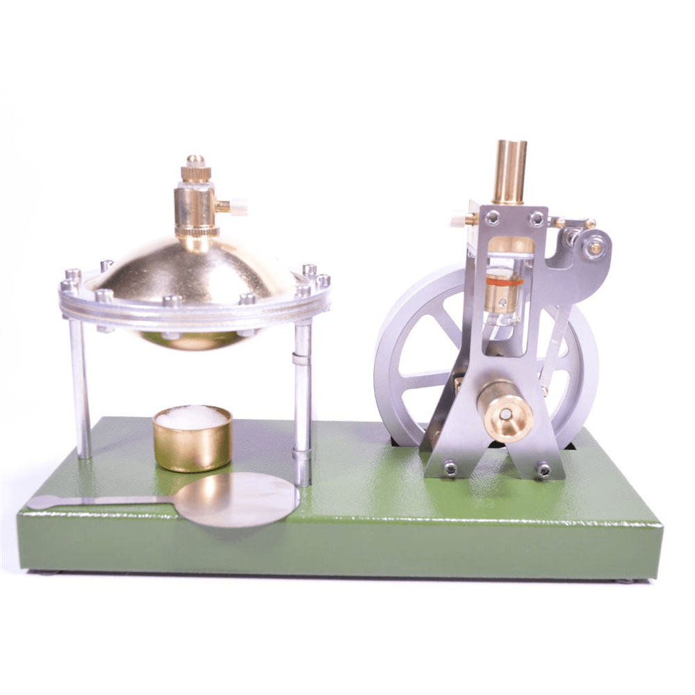 Enjomor Vertical Transparent Cylinder Steam Engine with UFO Hero'S Engine Boiler Education Toy Gift for Adults & Kids