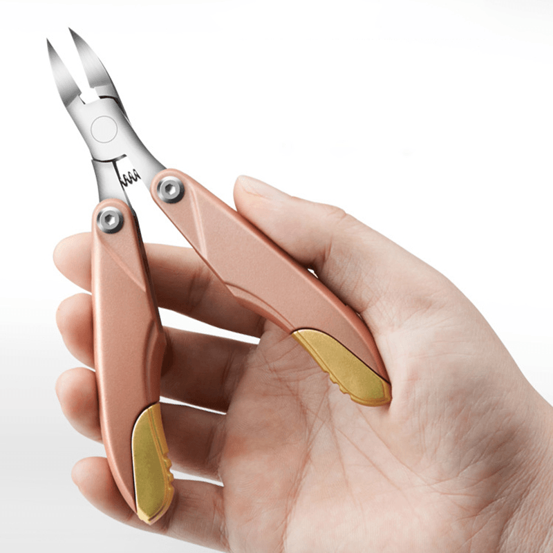 Anself Nail Clippers 3 in 1 Professional Portable Stainless Steel Fold Nail Toenail Nippers for Thick and Ingrown Toenails