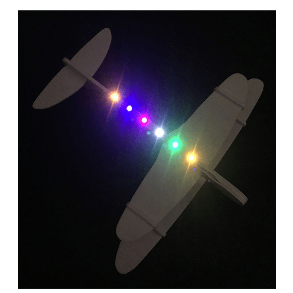 Electric EPP Hand Throwing Foam Aircraft Rotary Airplane Model Plane Toy with LED Light