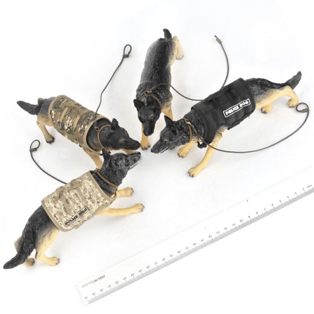 1/6 Scale Police Dog Action Figure Accessories Military Soldiers German Shepherd Toys Mini Animal Figures