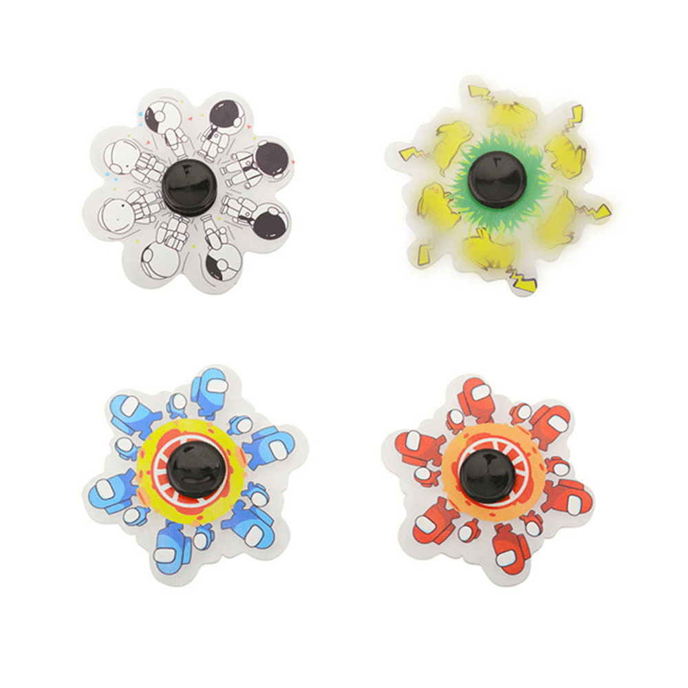 Multi-Color Cartoon Whirling Fingertip Gyro Relief Stress Fidget Hand Spinner Anime Dynamic Novelties Toy for Children Gift