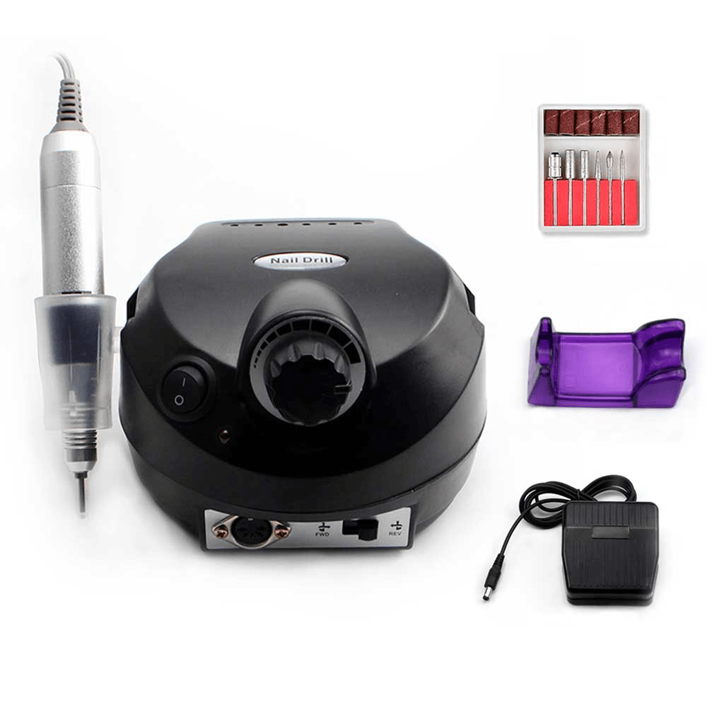 35,000 RPM Powerful Electric Manicure Drill Manicure Nail Art Set File Bits Heads Pedicure File Tips Polishing Shape Nail Drill Kit Tool