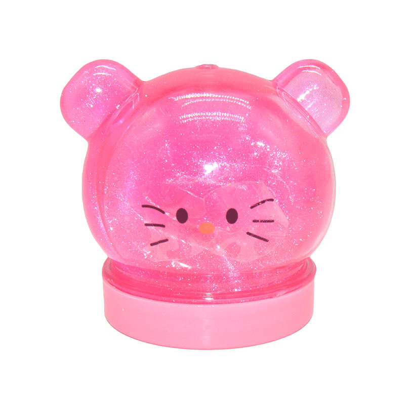 4PCS Cute Animals Slime 6.5Cm Random DIY Crystal Clay Rubber Mud Plasticine Toy Gift