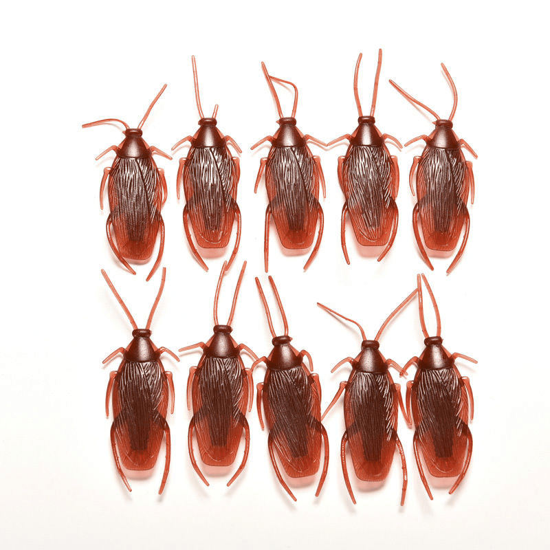 10Pcs Prank Funny Trick Joke Toys Lifelike Model Simulation Fake Cockroach Toys Kids Children Props