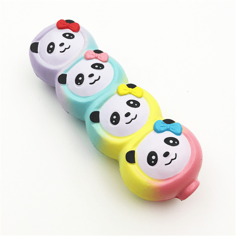 Squishyfun Rainbow Panda Candy Stick Squishy 15Cm Slow Rising with Packaging Collection Gift Toy