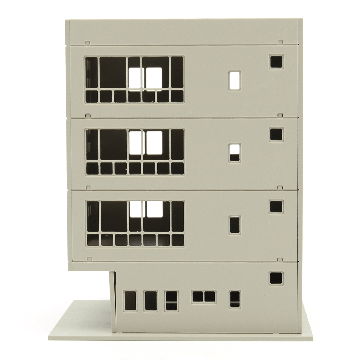 Outland Models Railway Modern 4-Story Office Building Unpainted 1:160 for GUNDAM