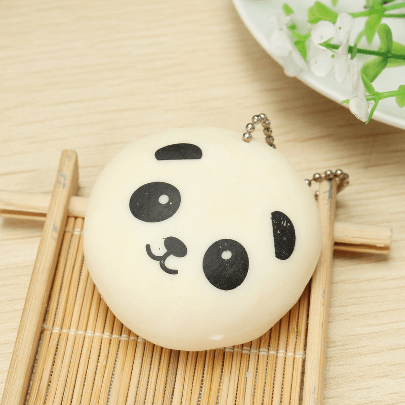 Squishy Squeeze Panda Sticky Rice Ball 5Cm Collection Ball Chain Phone Strap Decor Gift Toy