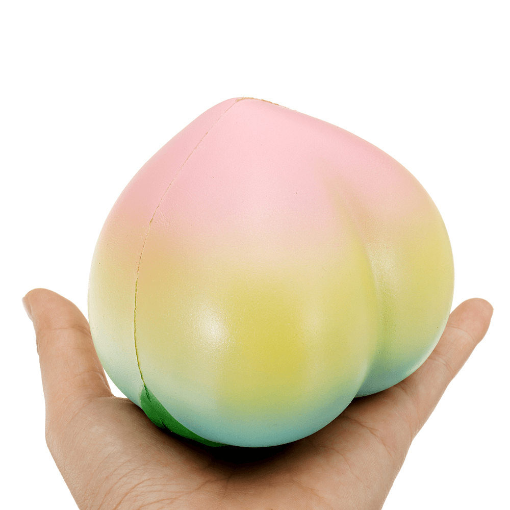 IKUURANI Rainbow Peach Squishy 10.5*9CM Licensed Slow Rising with Packaging Collection Gift Soft Toy