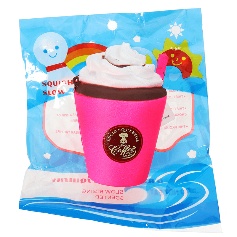 Milk Tea Ice Cream Cup Squishy 11CM Slow Rising with Packaging Coffee Cappuccino Collection Gift