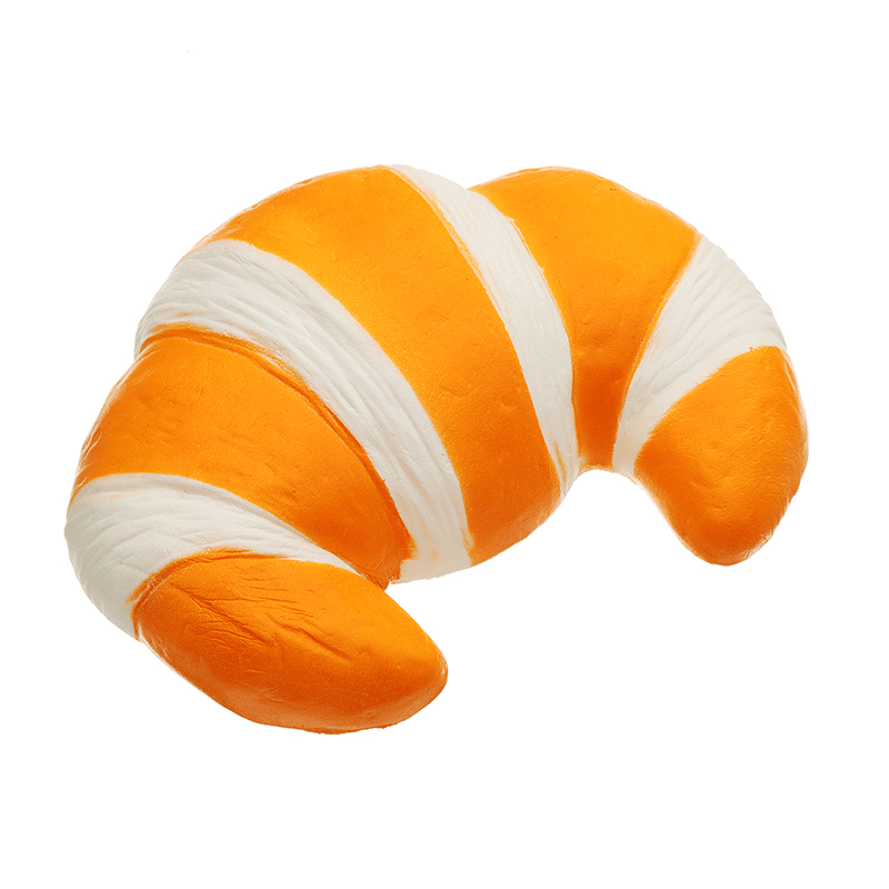 Squishyfun Jumbo-Croissant-Squishy-Brot, super langsam aufsteigend, 18 x 12 cm, Squeeze-Sammlung, Spielzeug, lustiges Geschenk