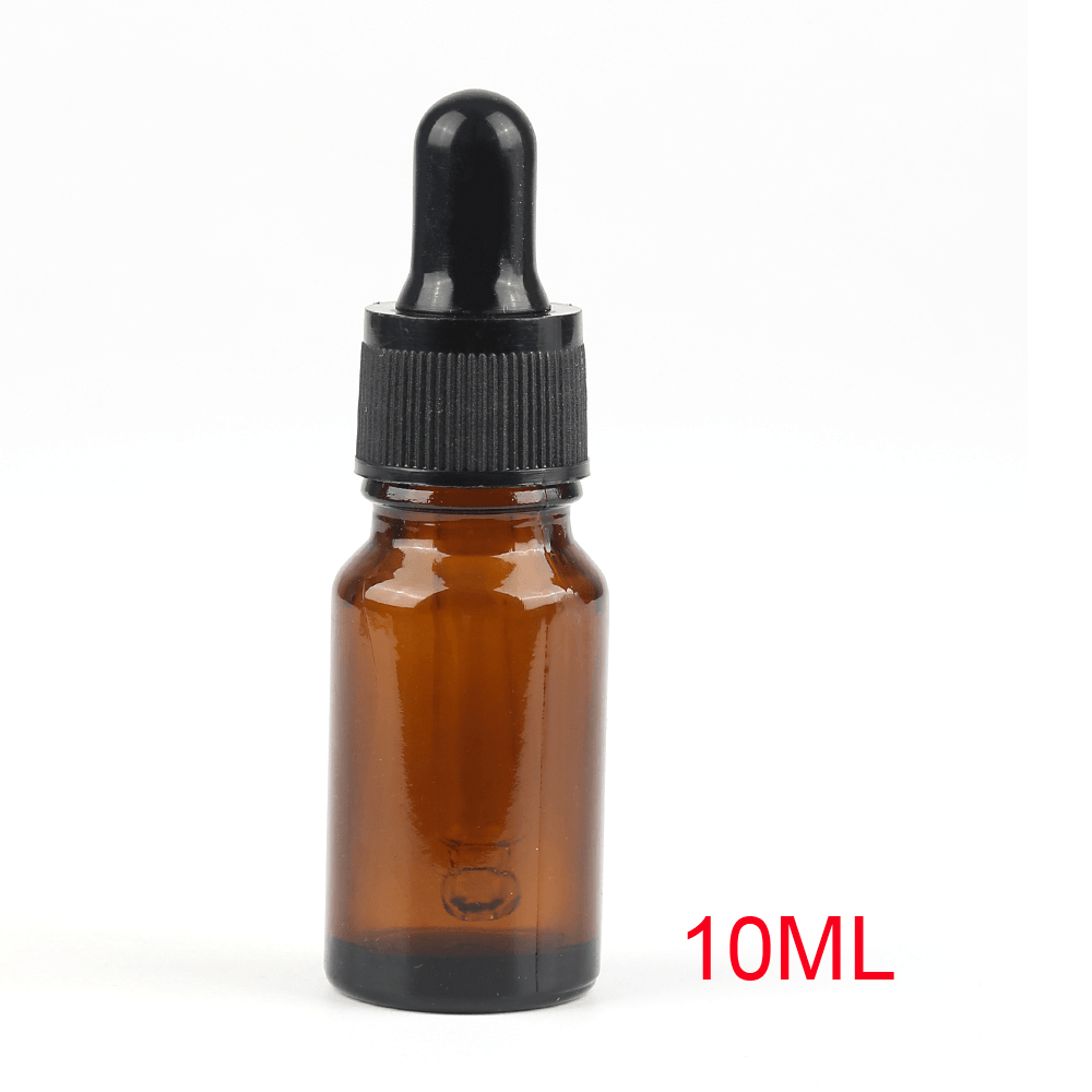 10 ml Pipetten-Tropfflaschen, braune Augentropfer-Flüssigkeitsreagenzflaschen, Aromatherapie-Bernsteinglas-Minitopf, Reisetopf