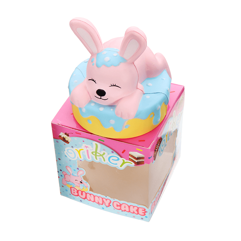 Oriker Squishy Rabbit Bunny Cake Cute Slow Rising Toy Soft Gift Collection with Box Packing