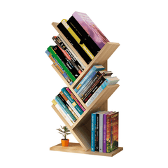 Creative Color Storage Shelf 3 Layers Tree-Shaped Bookshelf Simple Shelf Desk Storage Rack for Home Office