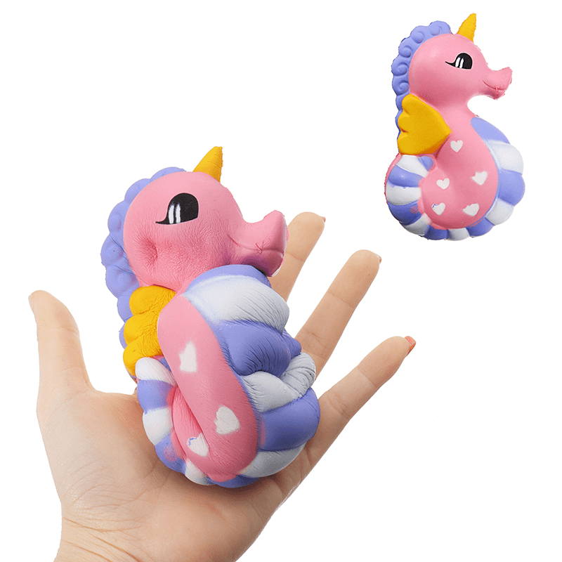 Unicornio Seahorse Squishy 15.5CM Lento Levantamiento Suave Perfumado Pan Pastel Llavero Niños Juguete