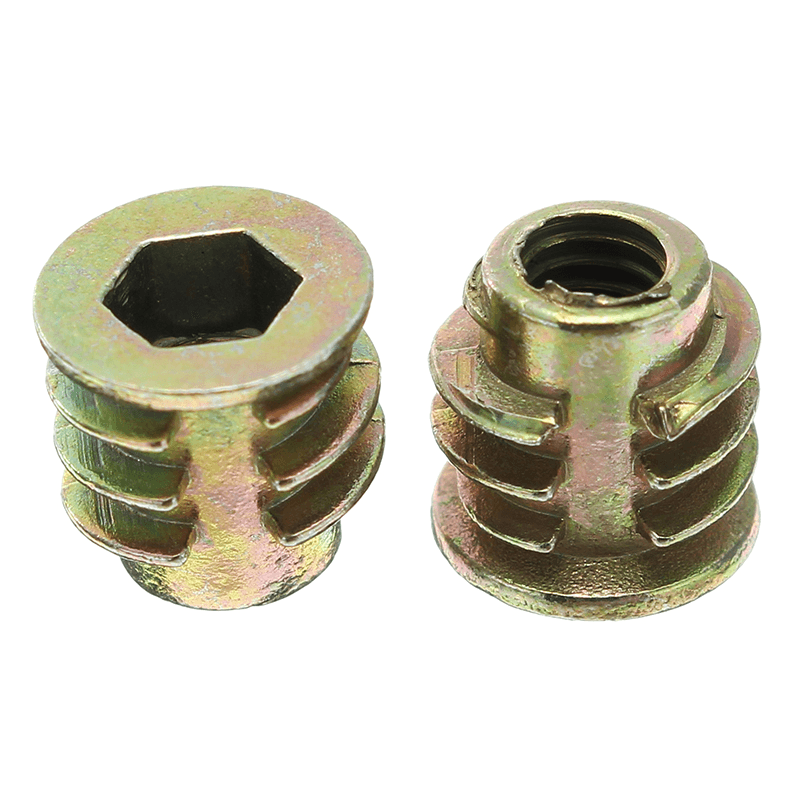 Suleve M6ZN1, 50 Uds., M6, muebles de madera de aleación de Zinc, cabeza hexagonal, tuerca de inserción roscada de 8Mm-25Mm