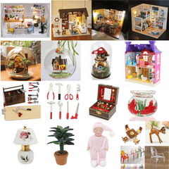 Cuteroom Forest Times Kits Wood Dollhouse Miniature DIY House Handicraft Toy Idea Gift Happy Times