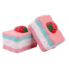 Kiibru Strawberry Mousse Cake Squishy 10*8*8.5CM Licensed Slow Rising with Packaging Collection Gift