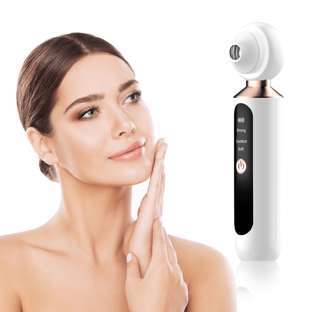 Visual Blackhead Vacuum Remover with Magnifier LED Light Face T Zone Pore Cleaner Acne Black Pimple Electric Blackhead Removal