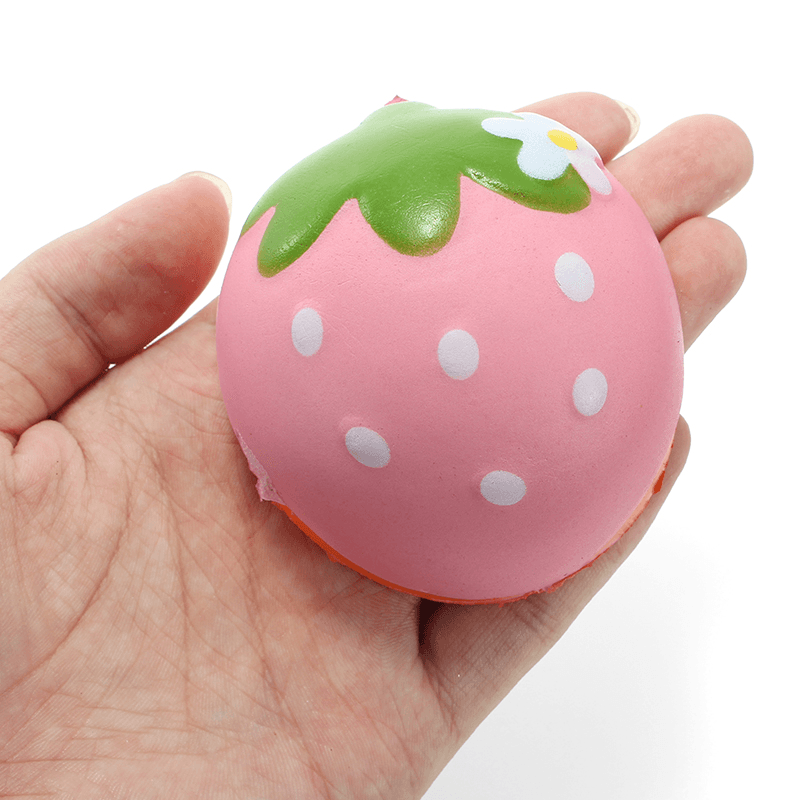 Squishy Half Strawberry 7Cm Soft Slow Rising Fruit Collection Gift Decor Toy