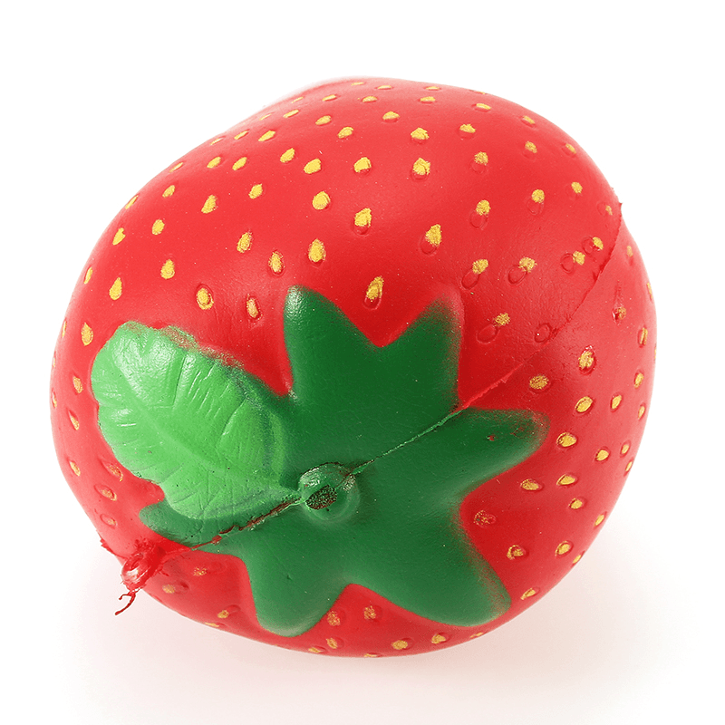 Yunxin Squishy Strawberry with Jam Jumbo 10Cm Soft Slow Rising with Packaging Collection Gift Decor