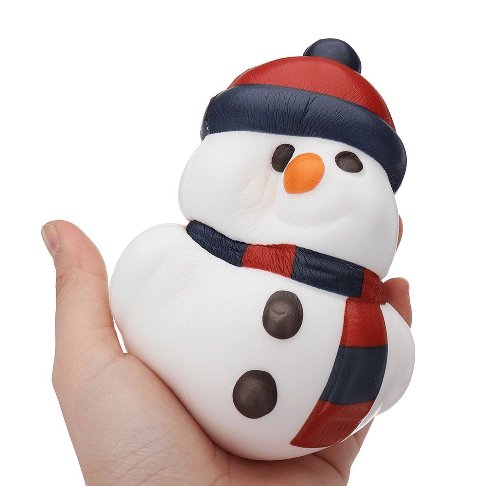 Cooland Weihnachts-Schneemann-Squishy, ​​14,4 x 9,2 x 8,1 cm, weich, langsam aufsteigend, mit Verpackung, Sammlung, Geschenkspielzeug