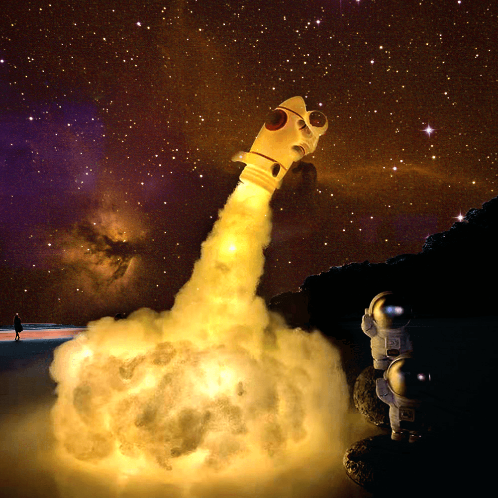 Astronaut Bedside Lamp DIY LED Clouds Rocket Bedroom Corridor Bathroom Intelligent Night Light Toy for Kids Christmas Gift