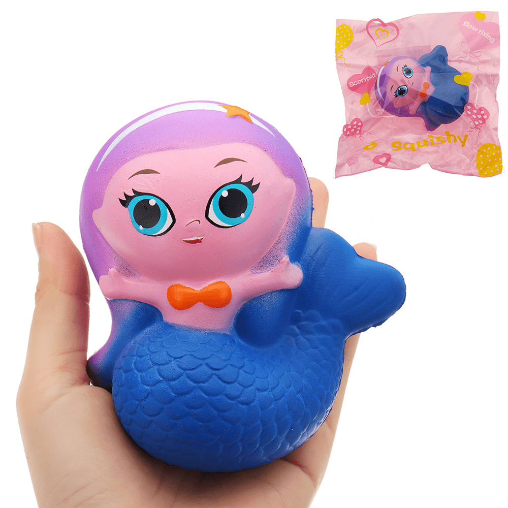 Mermaid Squishy 10*9.5*6CM Slow Rising with Packaging Collection Gift Soft Toy