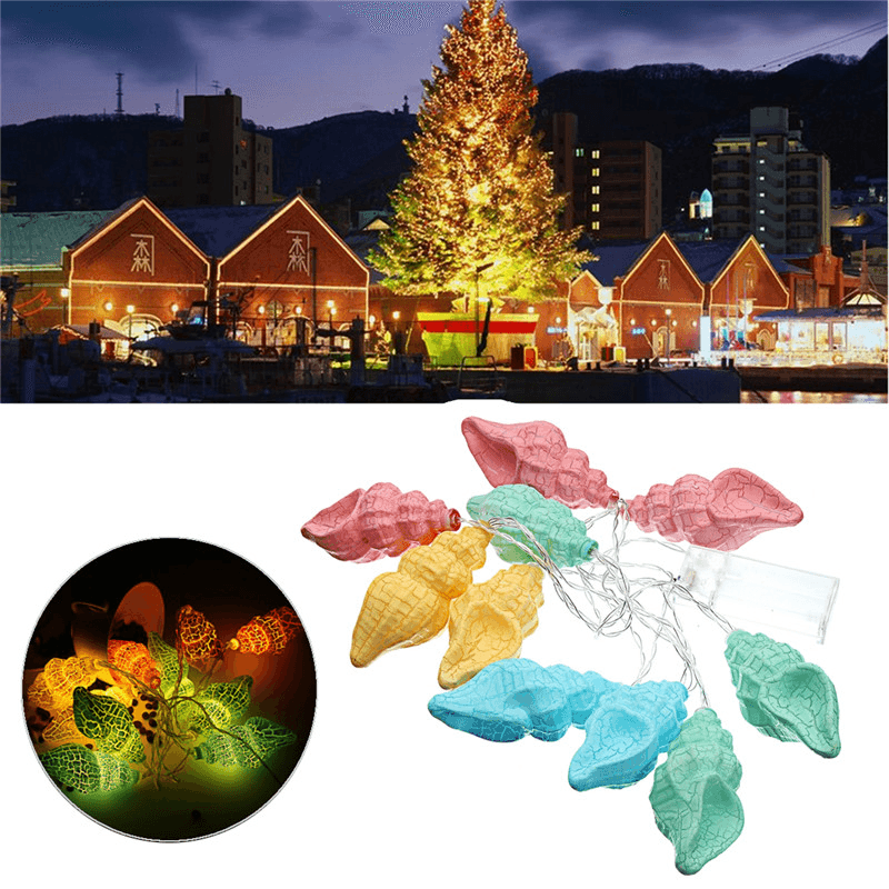 Crack Colorful Star Conch LED Light String Christmas Decoration