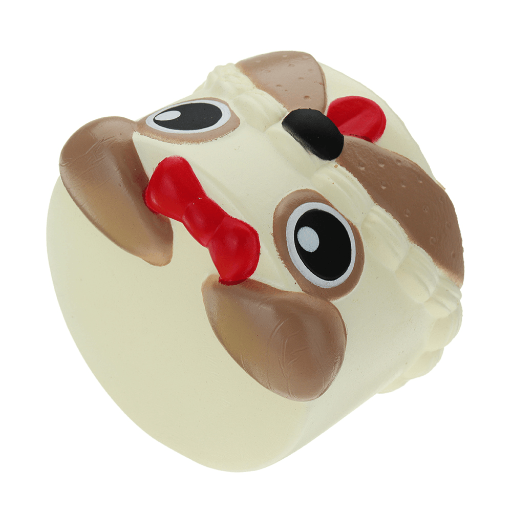 Hundekopf-Squishy, ​​9 x 6 cm, langsam aufsteigend, mit Verpackung, Sammlung, Geschenk-Stofftier