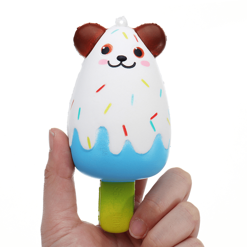 Sanqi Elan Bear Popsicle Ice-Lolly Squishy 12*5.5CM Licensed Slow Rising Soft Toy with Packaging