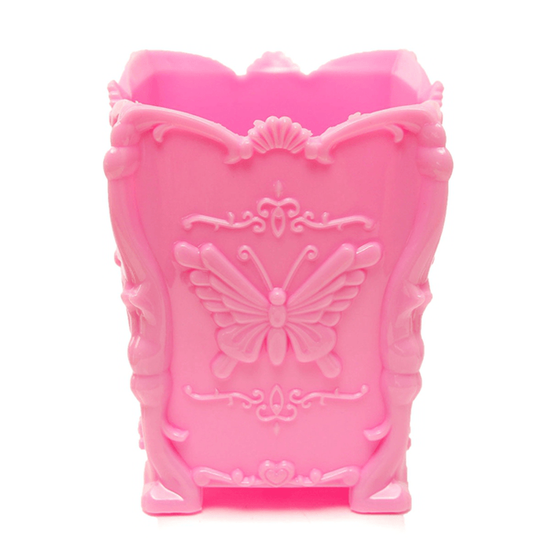 Butterfly Makeup Storage Case Brush Lip Stick Pen Holder Organizer Decorative Box Cosmetic Container