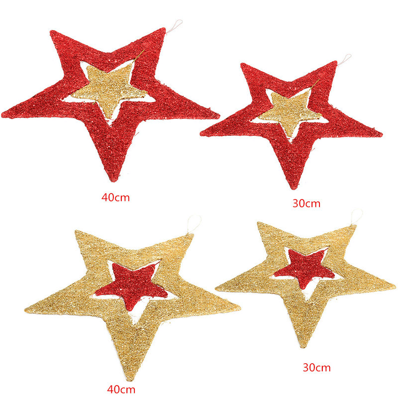 Christmas Ornaments Shiny Star Xmas Tree Ceiling Wall Hanging Decoration