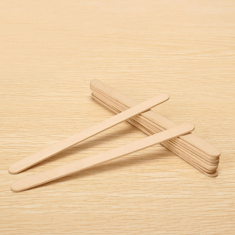 50Pcs a Bundle of Ice Cream Sticks 140 * 10 * 2 Mm Ecru Popsicle Sticks