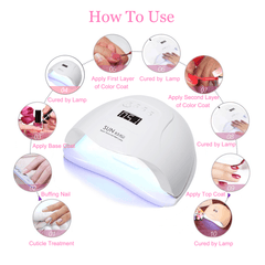 Nail Dryer UV Lamp for Gel Varnish Nails Gel Polishing 30S/60S/90S Timing Lamp Nail Dryer for Drying Nail Art Tool